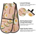 thumbnail image 4 of Dailycode Double Sided Oven Mitt with Loop Heat Resistant Kitchen Long Potholders 7" x 35" Sandwiches and Egg, 4 of 6