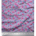 thumbnail image 1 of Soimoi Poly Georgette Fabric Leaves & Floral Artistic Print Fabric by The Yard 52 Inch Wide, 1 of 5