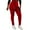 Red, variant on Lenpel Women's Plus Size Leggings High Waisted Stretchy Slim Workout Yoga Pants Casual Running Tights with Zipper Pockets(Wine,X-Large)