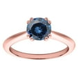 thumbnail image 2 of Mauli Jewels Engagement Rings for Women 0.50 Carat Blue Diamond Engagement Ring Crafted 4 prong 10K Solid Rose Gold, 2 of 8