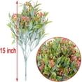 thumbnail image 4 of 8pcs Artificial Flowers for Outdoor Plastic Flower Plants Fake Flowers UV Resistant Faux Flowers (Red), 4 of 5