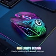 thumbnail image 3 of VersionTECH. Wireless Gaming Mouse with RGB Colorful LED Lights, Silent Click, 2.4G USB Nano Receiver, 3 Level DPI for PC Mac XBOX, 3 of 7