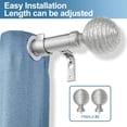 thumbnail image 4 of Urbanest Adjustable Single Curtain Rod Set Favo Finials – 1 - Inch Diameter, With Pewter Rod, 48–84 Inches, 4 of 6