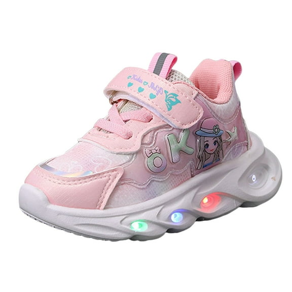 Siilsaa 2024 Girls Sneakers Tennis Running School Sneakers for Little/Big Kid Pink,18-24 Months