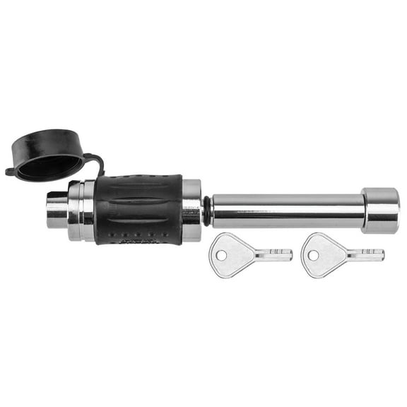 Reese Towpower 7039100 Trailer Hitch Lock, Fits 1-1/4 Inch & 2 Inch Square Receivers, 1/2 Inch & 5/8 Inch Pin Diameter, Dogbone Style, Cushion Grip