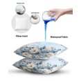 thumbnail image 6 of Waterproof Outdoor Throw Pillows with Inserts 12"x20" Set of 2,Christmas Blue Decorative Pillowcases for Couch Bedroom,Winter Owl Snowy Eucalyptus Leaves Poinsettia Pillow Covers for Sofa Living Room, 6 of 8