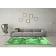 thumbnail image 3 of Ahgly Company Indoor Round Abstract Emerald Green Modern Area Rugs, 7' Round, 3 of 4
