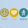 thumbnail image 2 of CafePress - Peace Love Robots Infant Bodysuit - Baby Light Bodysuit, Size Newborn - 24 Months, 2 of 4