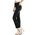 thumbnail image 2 of Black Label Women's Juniors High Rise Crop Flare Jeans (Black, 5), 2 of 6