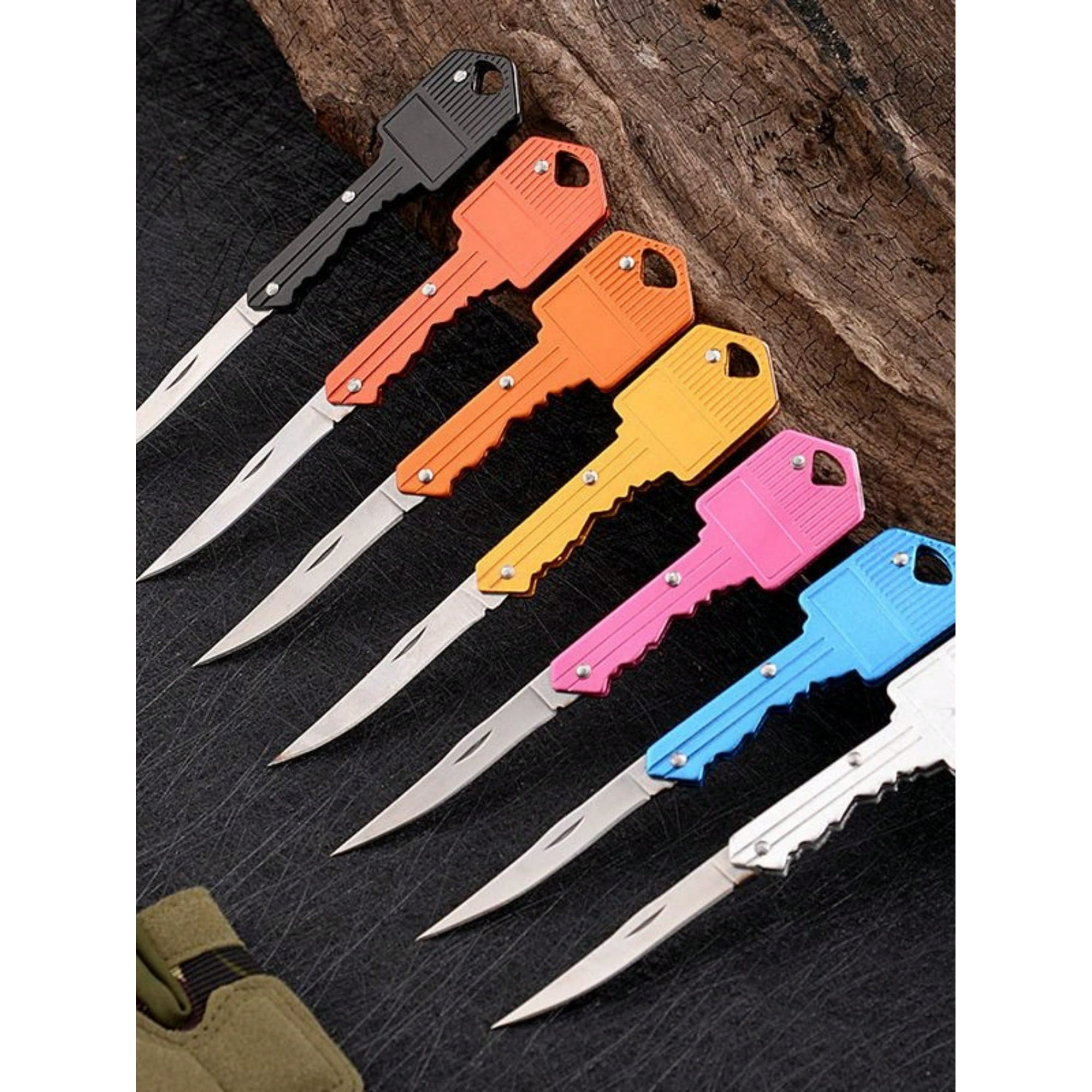 Mini Couteau Pliant Porte-clés EDC – Titane, Lame Drop Point 7Cr17Mov, Chasse Survie