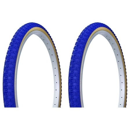 Tire Set. 2 Tires. Two Tires Duro 24" x 1.75" Blue/Gum Side Wall HF-143G.