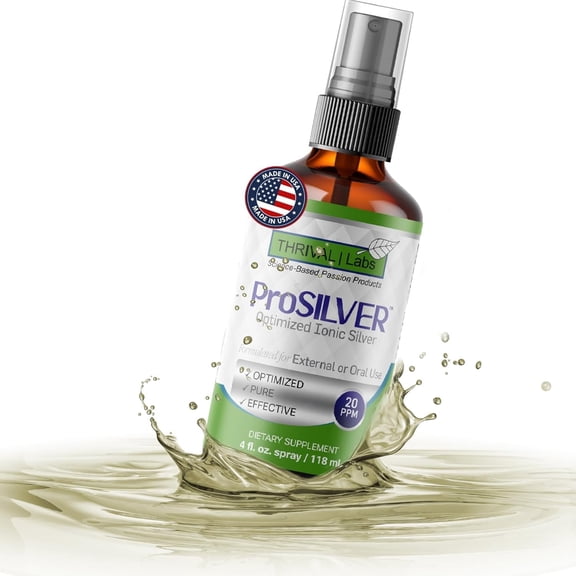 ProSILVER Green Label Ionic Colloidal Silver Liquid – 4oz Spray / 20 PPM