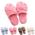 thumbnail image 2 of Zapatillas de casa antideslizantes con lazo, decoración, zapatos de casa, zapatillas de interior para mujer, 2 of 8