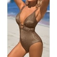 thumbnail image 4 of Charmo Sexy V Neck One Piece Swimwear for Womens High Cut Bath Suit Tummy Control Swimsuit, 4 of 5