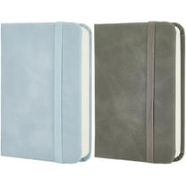Hardcover Suede Pocket Notebook 4.33 x 3 Inch Small Notebook Journals A7 Mini Notepad Tiny Lined Journal Notebook for Office Home School Writing Supplies 2pcs Gray Blue Colorful