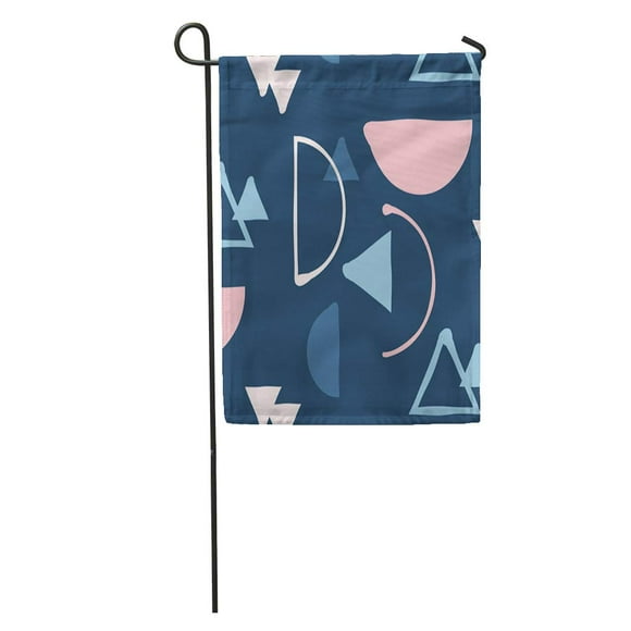 POGLIP Hipster Mix and Match Minimalistic Pattern Pastel Simple Geometric Shapes Garden Flag Decorative Flag House Banner 12x18 inch