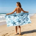 thumbnail image 3 of SUYOLL Large Microfiber Beach Towel Seashell Theme Quick Dry Sand Resistant Absorbent Travel Towel For Adults For Beach Pool And Daily Use, 3 of 7