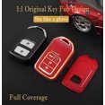 thumbnail image 6 of 2016-2022 for Honda Key Fob Cover, Premium Soft TPU Full Protection Key Fob Case for Honda Accord Civic CRV Pilot Ridgeline Passport Smart Remote Protector (Size B-Ivory), 6 of 14