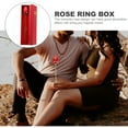 thumbnail image 4 of 1 Ensemble Boîte à Bagues en Plastique en Forme de Rose Rouge pour la Saint-Valentin pour Couples, 4 of 8