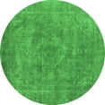 thumbnail image 1 of Ahgly Company Indoor Round Oriental Green Industrial Area Rugs, 5' Round, 1 of 4