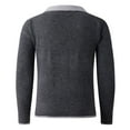 thumbnail image 4 of Men's Solid Color Two Piece Knitted V Neck Fashion Sweater Coat for Autumn Winter Casual Outfit with Soft Comfortable Fabric Men Casual Dress Sweater Long Sleeve Hoodie Mens Long Hooded Sweatshirt, 4 of 4