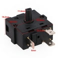 thumbnail image 2 of Electric Room Heater Switch Selector 3 Pin 5 Pin Ac250V 16A Rotary Control Compatible With Most Electric Heater Brands, 2 of 9