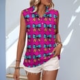 thumbnail image 2 of DHFJKG Polo Shirts For Women Polka Dot Sleeveless Turndown Collar Loose Fit Stretchy Soft Golf Tennis Shirts Trendy Tops, 2 of 5
