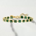 thumbnail image 5 of Ross-Simons 7.75 ct. t.w. Emerald Square-Link Bracelet in 18kt Gold Over Sterling, Women's, Adult, 5 of 6