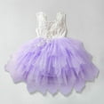 thumbnail image 3 of URMAGIC Girl Peony Lace Back A-Line Tiered Tutu Tulle Flower Girl Dress 1-5 Years, 3 of 4