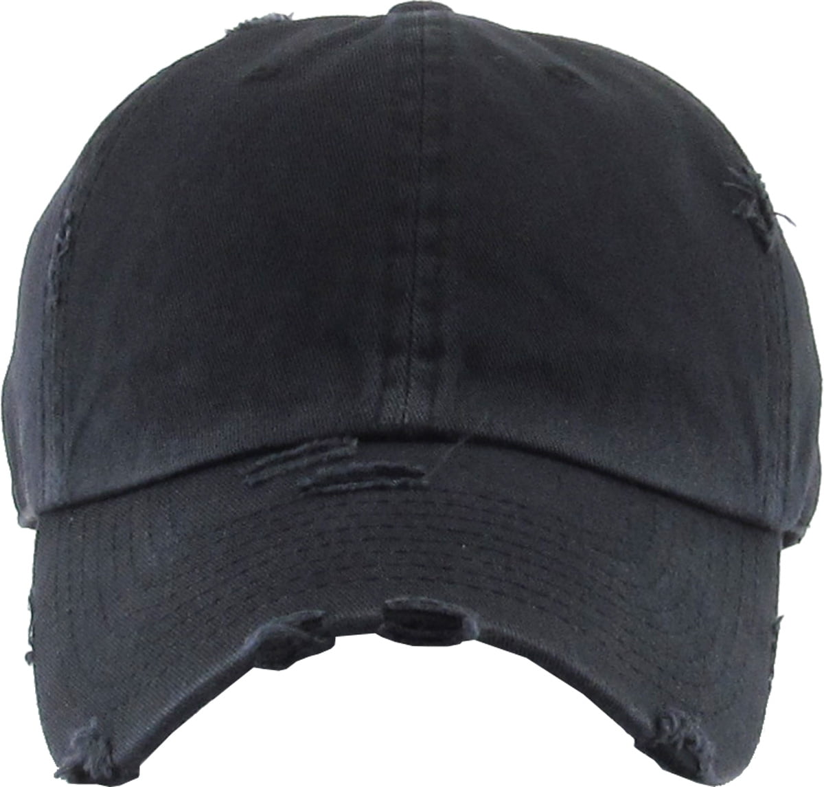 black distressed hat