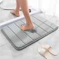 thumbnail image 1 of Memory Foam Bath Mat Non Slip Bathroom Rug, Light Grey Shower Floor Mat Super Absorb Machine Washable, Quick Dry Cozy Velvety Bath Rugs for Bathroom Toilet Bedroom (Light Grey, 40cm*60cm), 1 of 7