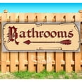 thumbnail image 1 of Bathrooms Arrow 13 oz Vinyl Banner With Metal Grommets, 1 of 4