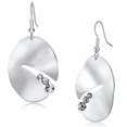 thumbnail image 1 of Women Matte Rhodium & Rhodium Iron Earrings with Top Grade Crystal in Clear, 1 of 1