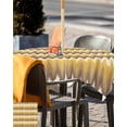 thumbnail image 5 of nqOlkjepod Brown Yellow Geometric Outdoor Tablecloth with Umbrella Hole & Zipper, Southwest Ethnic Country Square Table Cover 60x60 Inch, Dining Waterproof Table Cloth Protector for Patio/Party, 5 of 7