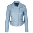 thumbnail image 4 of KOGMO Womens Double Breasted Faux Leather Zip Up  Jacket, 4 of 8