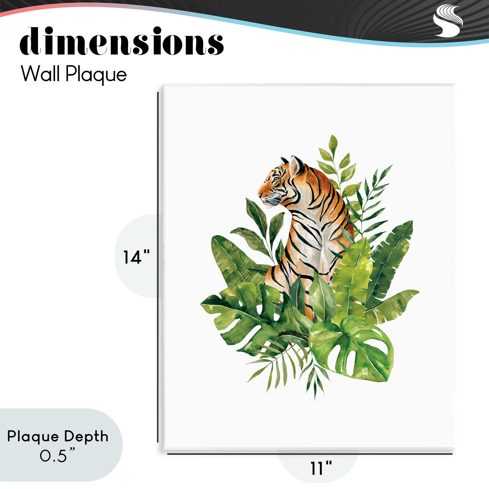 Stupell Industries Exotic Jungle Tiger Wall Plaque Art, design by Bethany Sandoval