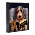thumbnail image 6 of Stupell Industries Dog with Bird Watching Book Animals & Insects Painting Black Framed Art Print Wall Art, 17 x 17, 6 of 9