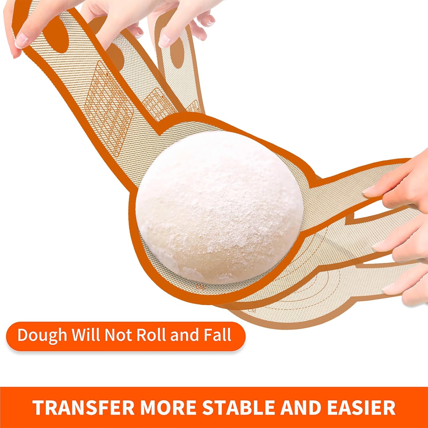 Silicone Bread Sling for Dutch Oven Liner, Non Stick, Reusable Silicone Baking Mat with Long Handles, Easy to Transfer Sourdough Bread