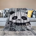 thumbnail image 2 of ARISTURING  Panda Throw Blanket Cartoon Pandas Pattern Lightweight Flannel Throw Blanket for Bed Sofa Travel Kids Girls Boys Adults Gifts for Panda Lovers, 2 of 6
