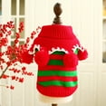 thumbnail image 3 of Pet Clothes, Christmas Winter Warm Striped Knit Sweater Pet Costume for Dog Cat 1PC, 3 of 8
