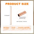 thumbnail image 2 of Uxcell Copper Round Tube, 24mm OD x 1mm Wall Thickness x 100mm(4") Length Pure Copper Tube Seamless Metal Straight Pipe Tubing for DIY Crafts Industry Construction(Pack of 2), 2 of 7