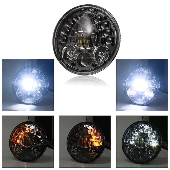 5.75" LED Motocycle Truck Auto Headlight For Honda Kawasaki Suzuki Harley Custom