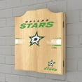thumbnail image 2 of Dallas Stars Logo Dart Board Cabinet Set with 6 Steel Tip Darts, 2 of 7