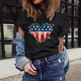 thumbnail image 2 of Dyegold Summer Tops for Women 2023 Trendy, Women Tops and Blouses Heart American Flag Patriotic Tshirts Crewneck Short Sleeve Blouses Casual Loose Fit ​Tunics, 2 of 6