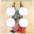thumbnail image 3 of Metal Light Switch Plate Cover Cute Doberman Hipster Outfit Beige DOG022, 3 of 13