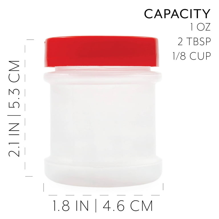 3 oz. Spice Bottle w/ White Lid Round, 1-5/8 x 1-5/8 x 3-3/4 H | The Container Store