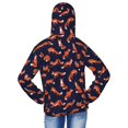 thumbnail image 4 of Pofeuu Foxes In Different Poses Print Kids Active Zipper Sun Protection Jacket Boys Girls Hooded Cooling Shirt Pockets Fishing Running Outdoor-Small, 4 of 7