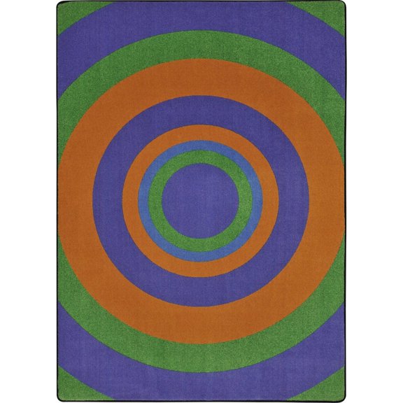 Joy Carpets Kid Essentials Fascinate 5'4" x 7'8" Area Rug in Color Violet