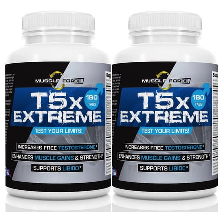 Two Pack - T5X Extreme Testosterone Booster for Men Sexual Potency Increase Testosterone 30% 360 Capsules
