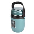 thumbnail image 3 of Thermal Lunch Box, Stackable Strong Hot Food Containers Safe 304 Stainless Steel 2L  For Office Worker Mint Green, 3 of 8